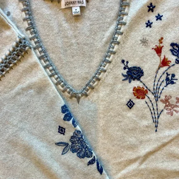 Johnny Was Cashmere Sweater Size M - Picture 7 of 9